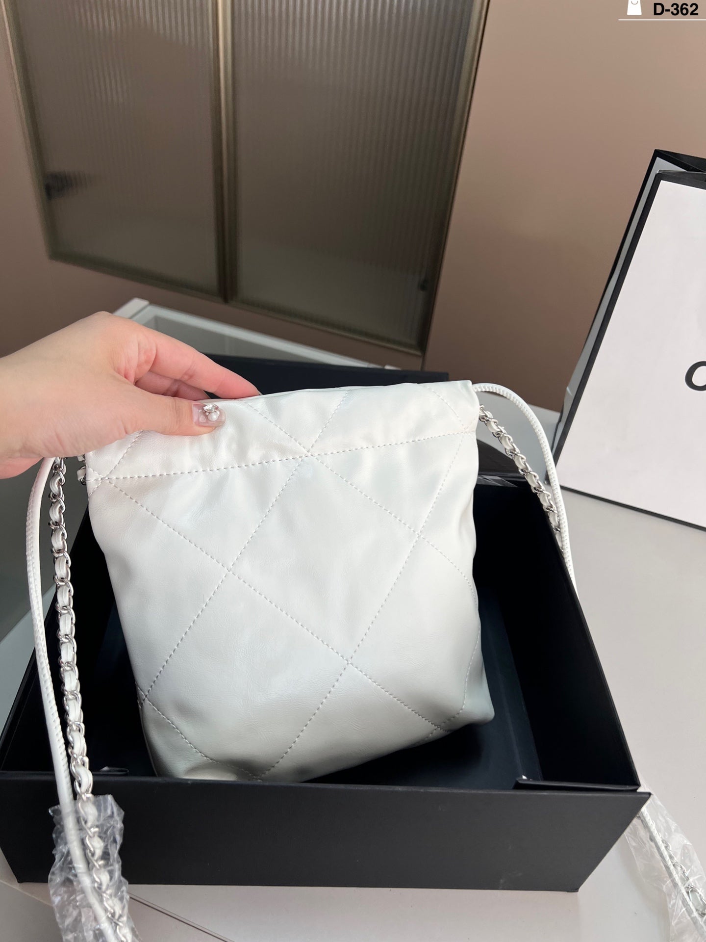 Chanel Trash Bag Silver hardware