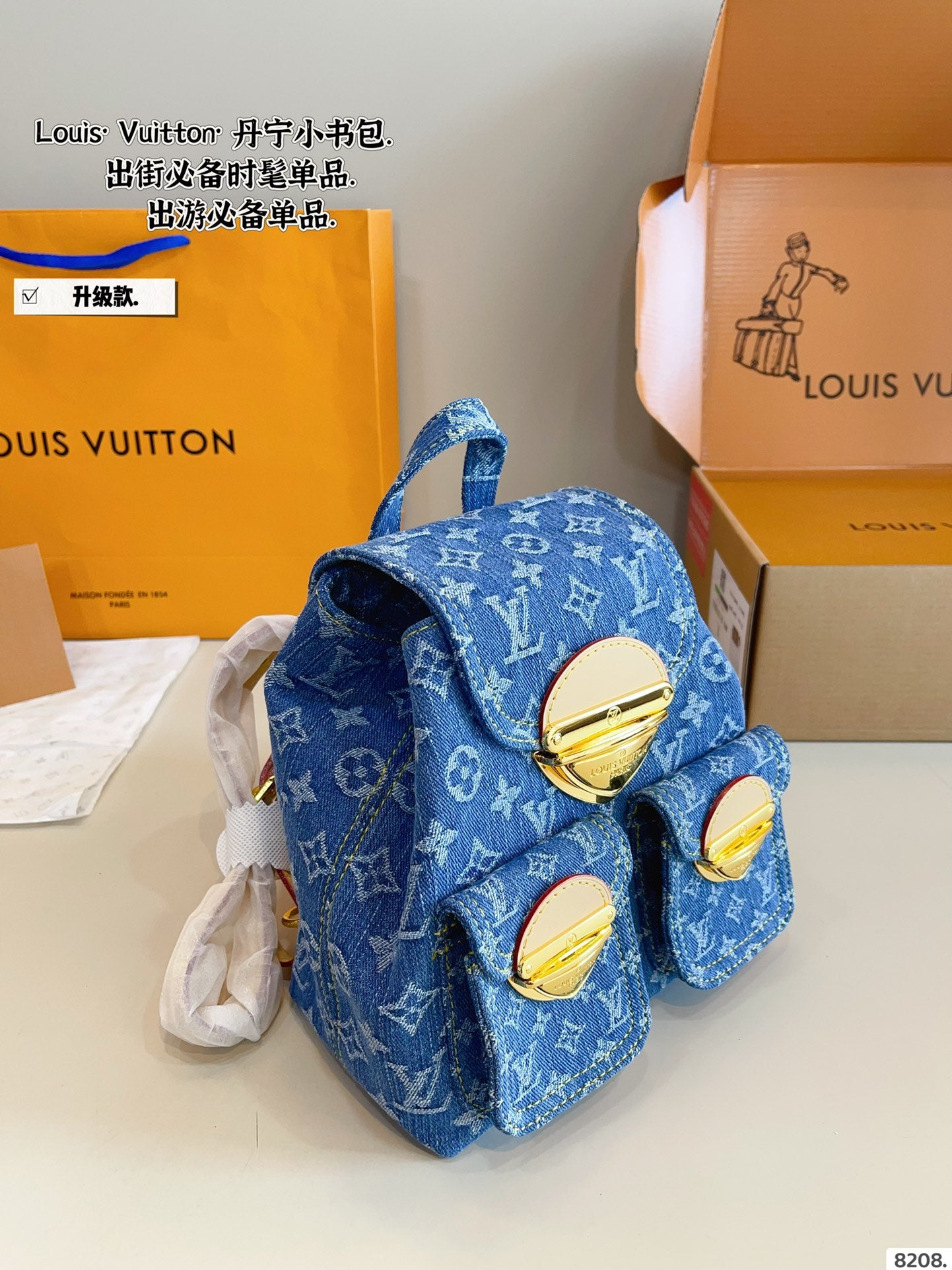LV Excursion Denim Backpack