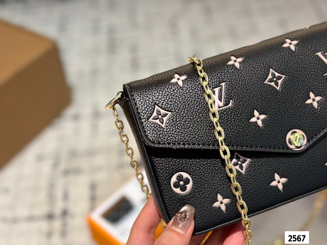 Lv Three-piece Cowhide Set