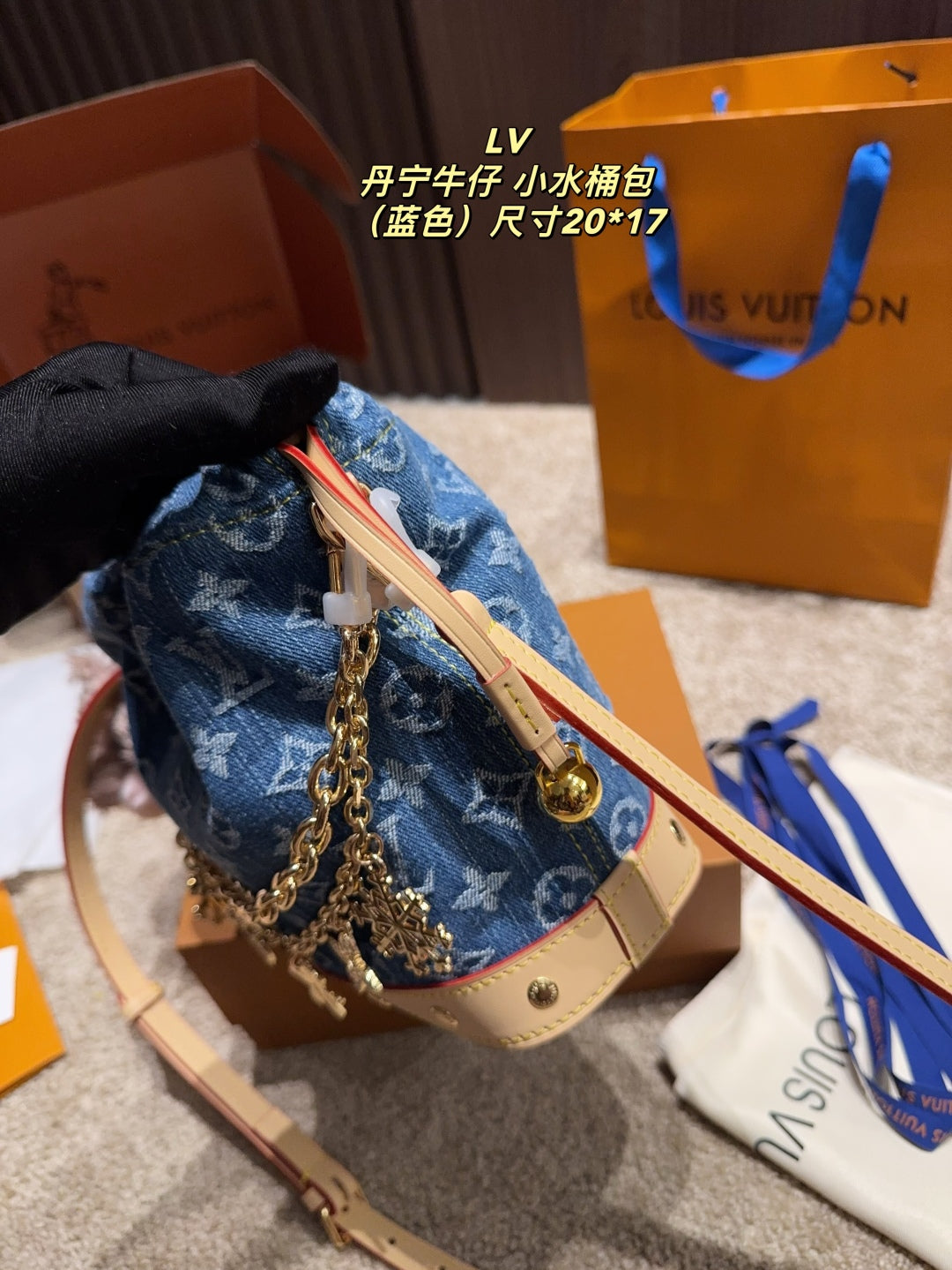 LV Denim Bucket Bag