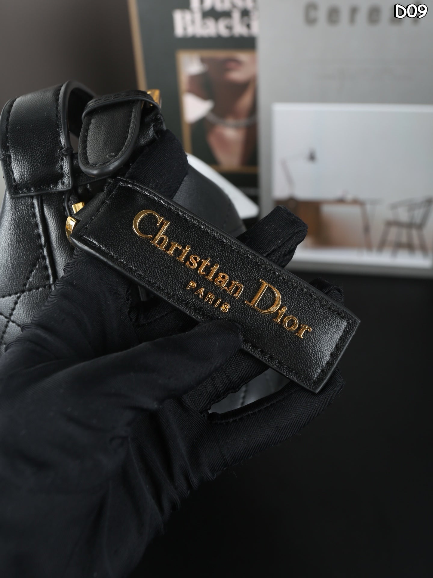 DIOR D-Journey Monogram Embroidered Underarm Shoulder Bag