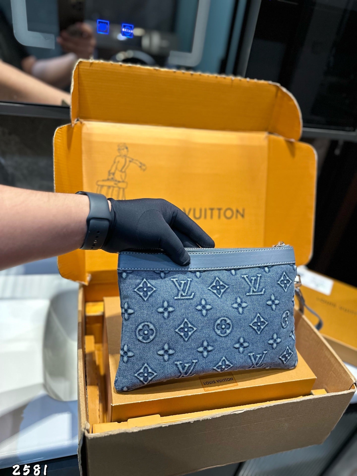 Lv Denim Clutch Handbag