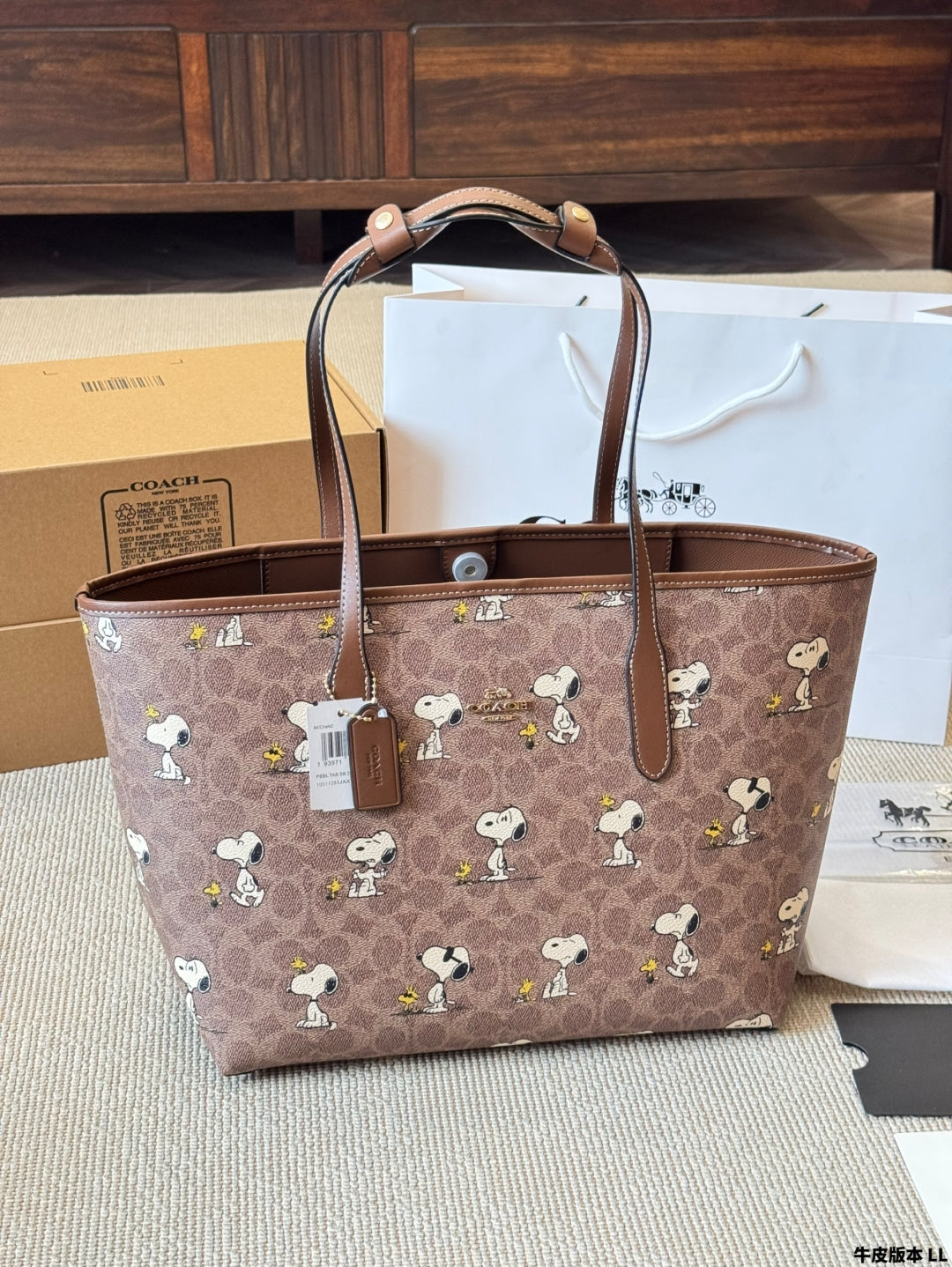 Coach City Snoopy Tote Classic Shoulder Bag