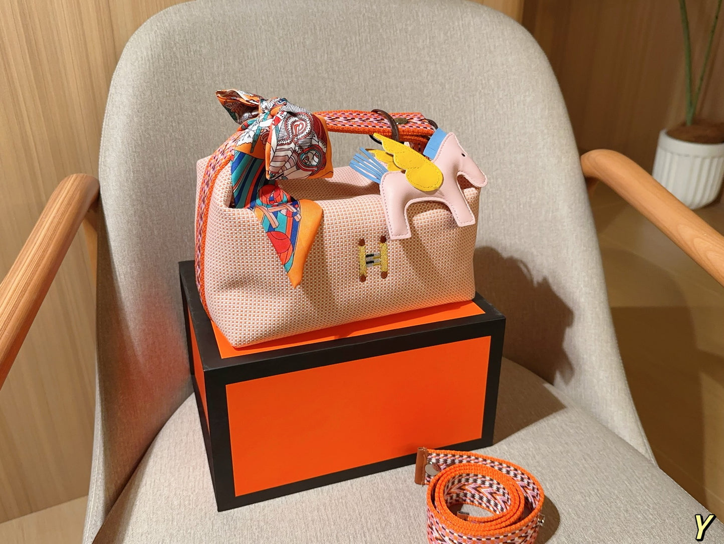 Hermès Wool Lunch Box Bag