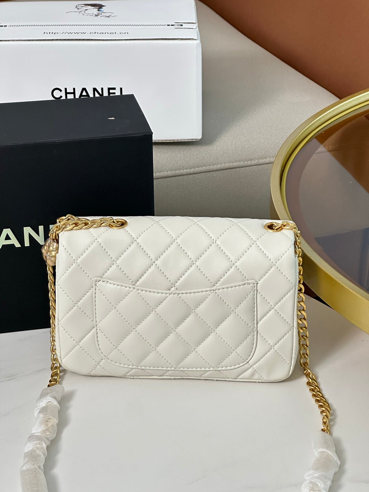 Chanel 24P Camellia Golden Ball Mini Bag