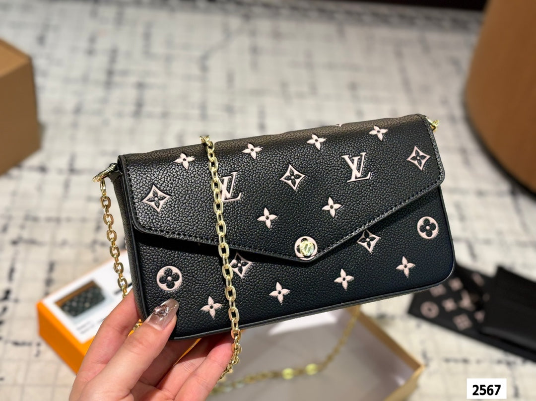 Lv Three-piece Cowhide Set