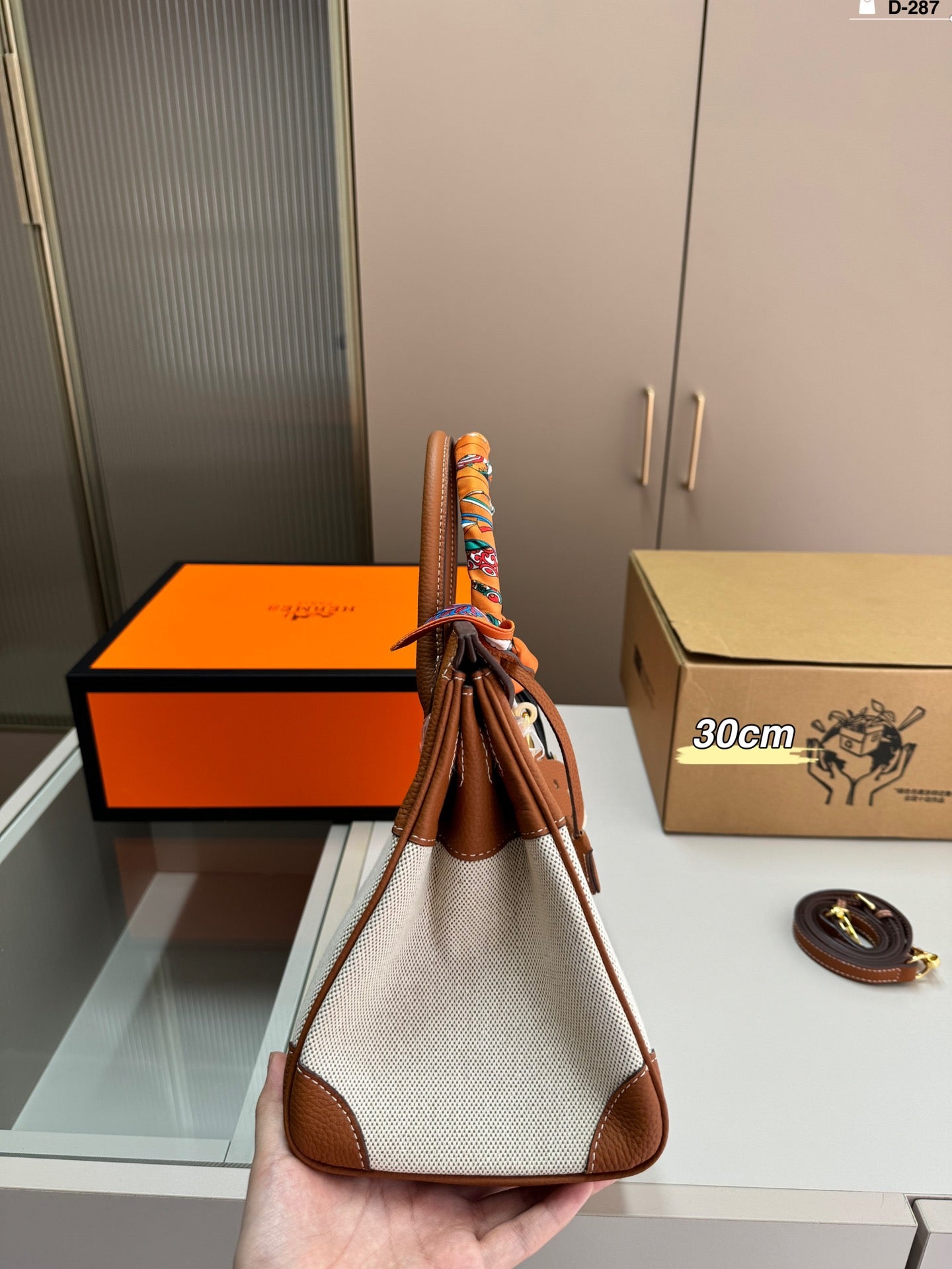 Hermès Birkin canvas bag