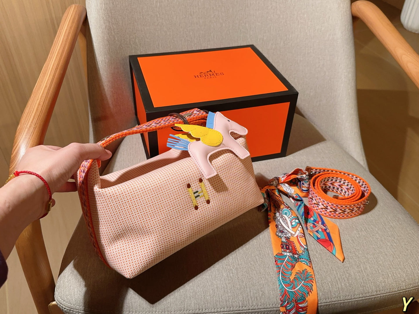Hermès Wool Lunch Box Bag