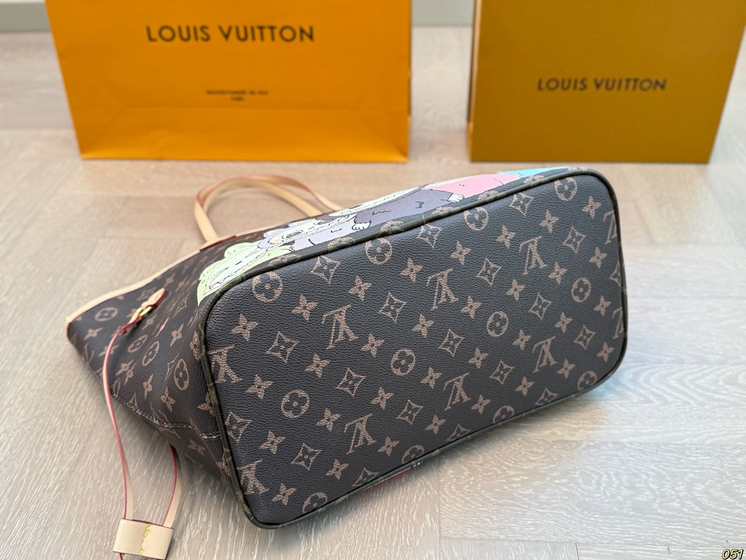 LV New Labubu Graffiti Shopping Bag