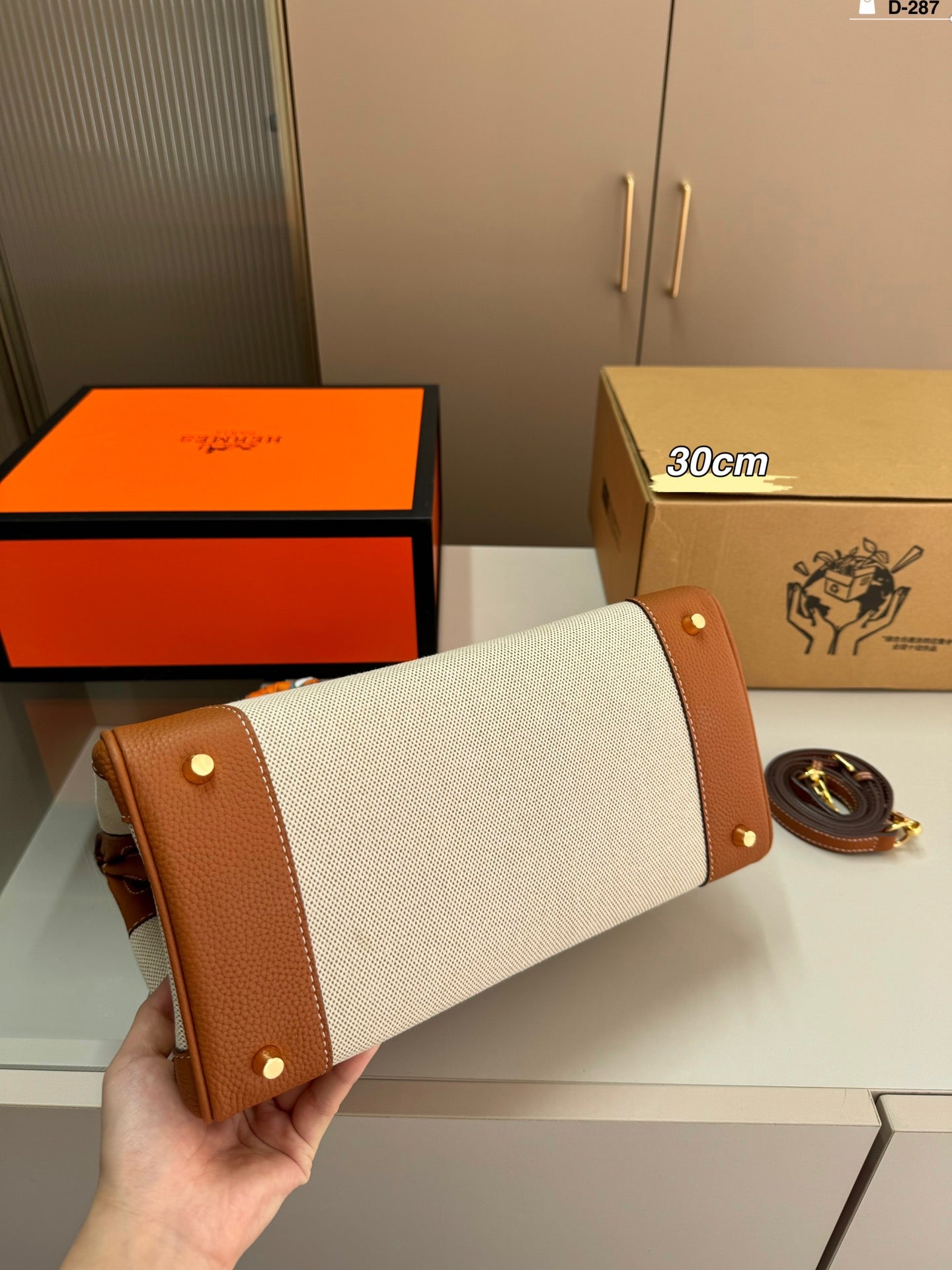 Hermès Birkin canvas bag