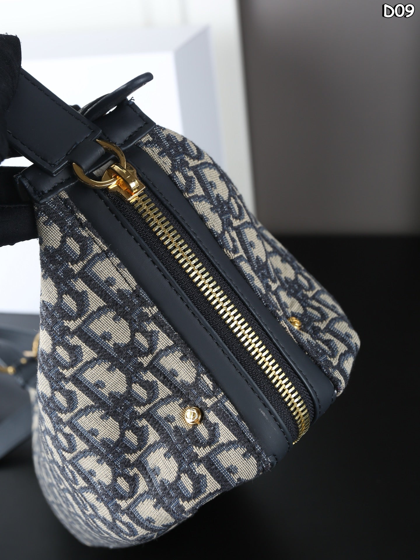 DIOR D-Journey Monogram Embroidered Underarm Shoulder Bag