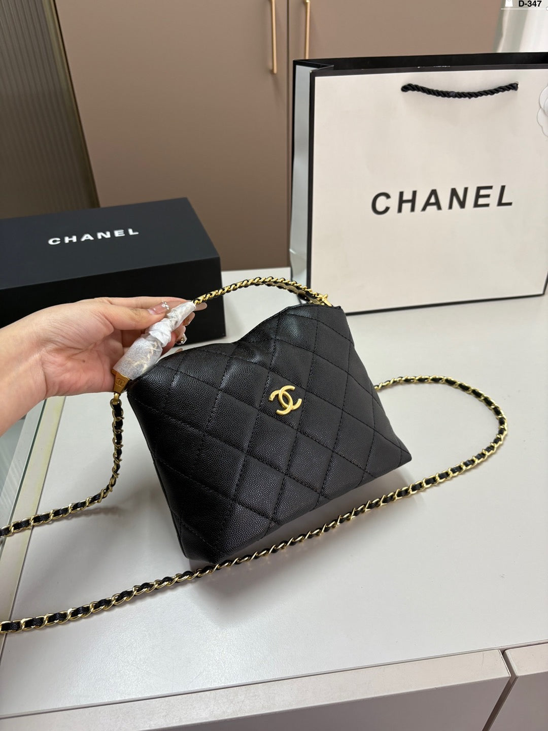 Chanel 24B Thick Chain Handle Lunchbox Bag
