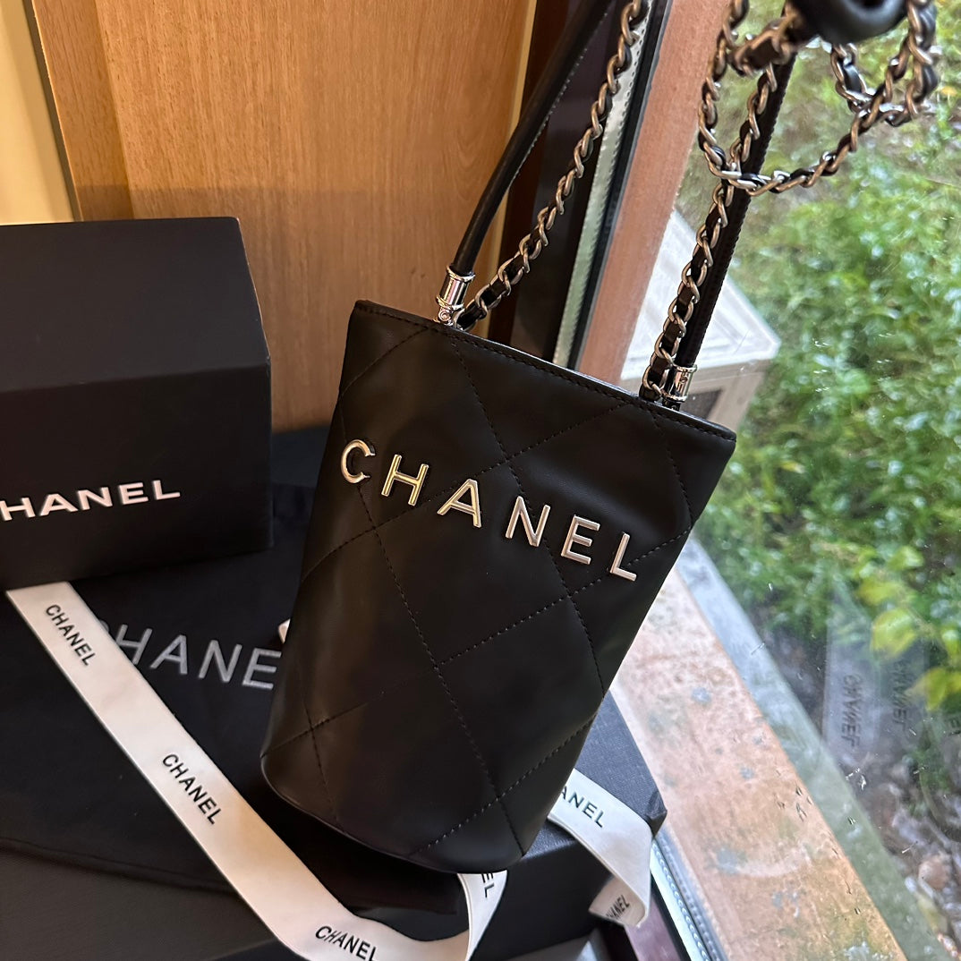 Chanel New Arrival Gold Coin Mini Bucket Bag