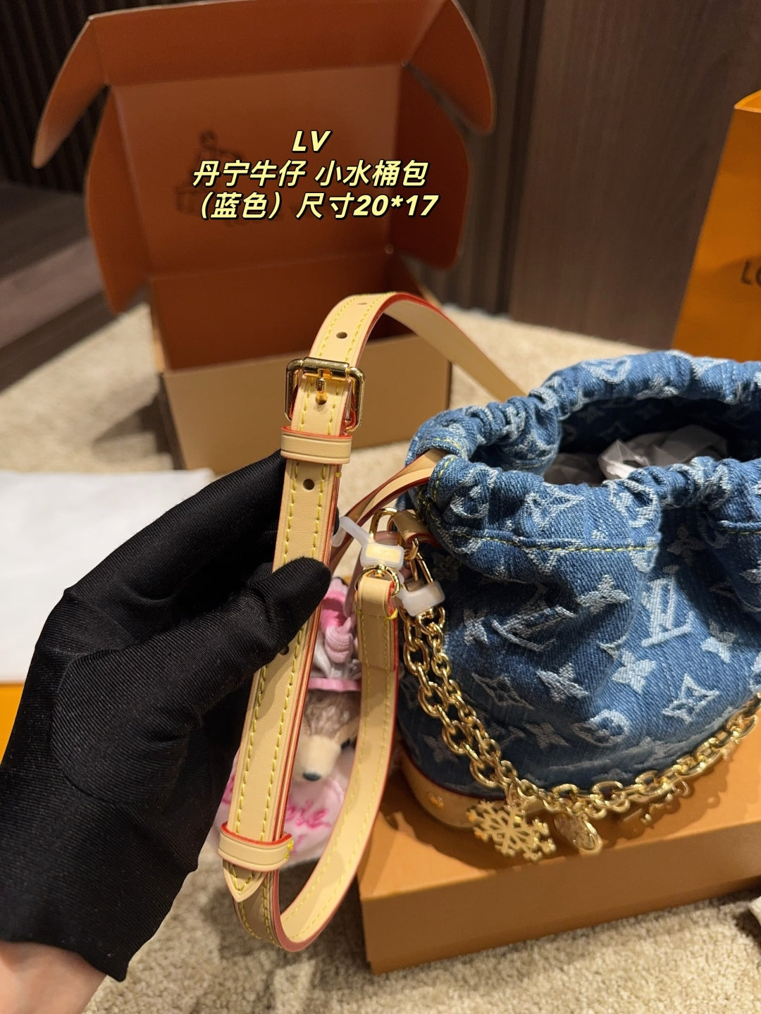 LV Denim Bucket Bag