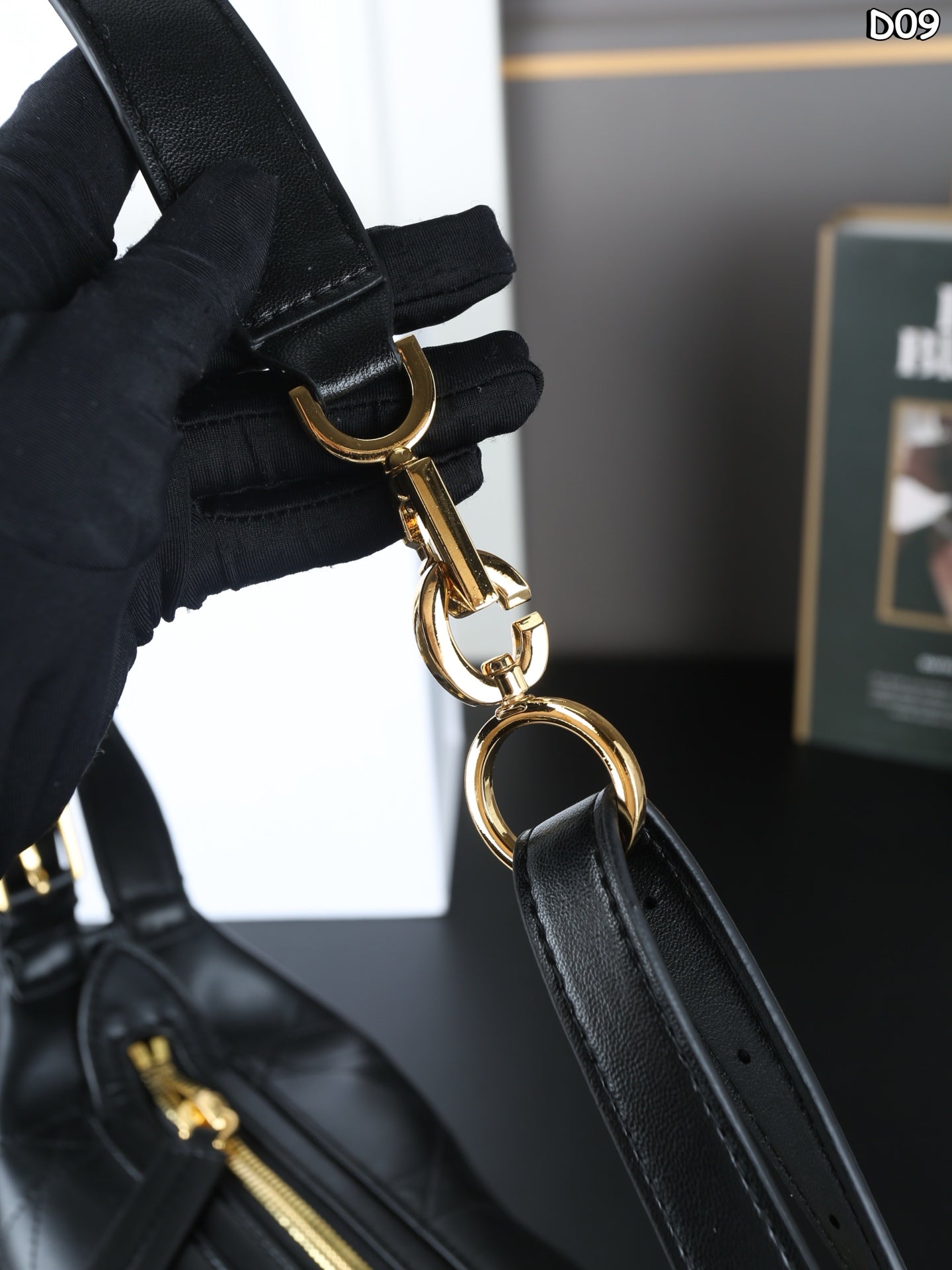 DIOR D-Journey Monogram Embroidered Underarm Shoulder Bag