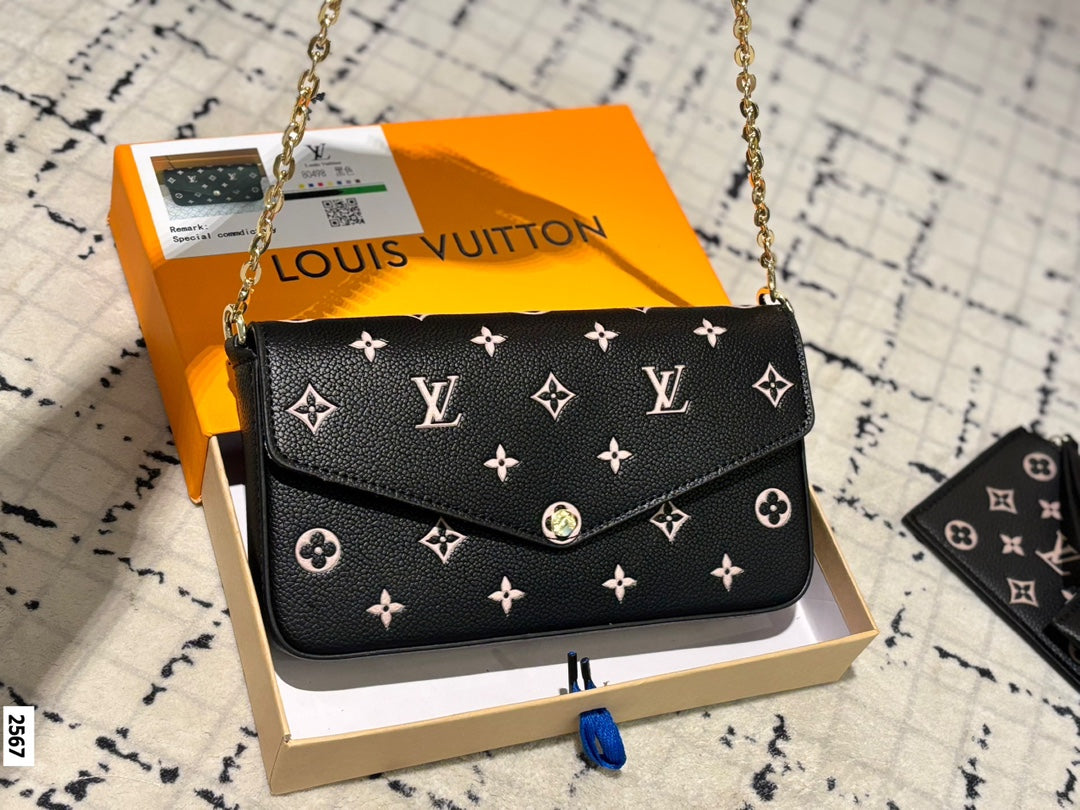 Lv Three-piece Cowhide Set