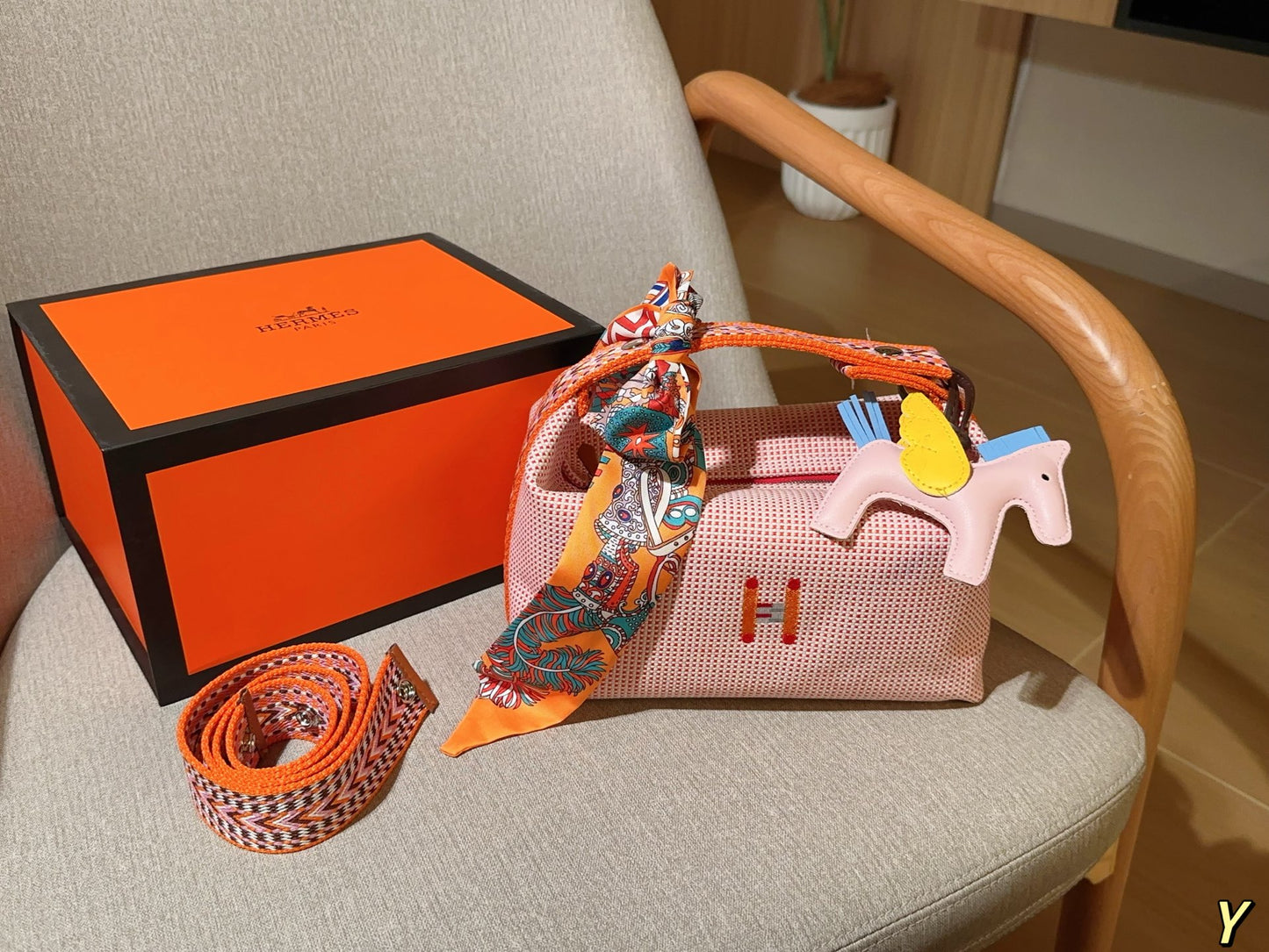 Hermès Wool Lunch Box Bag