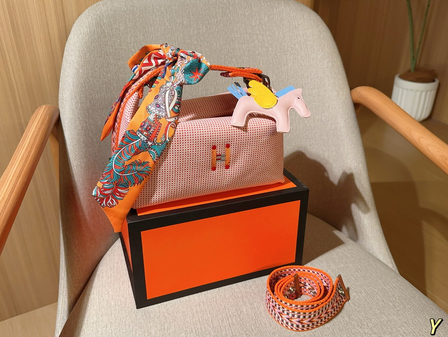 Hermès Wool Lunch Box Bag