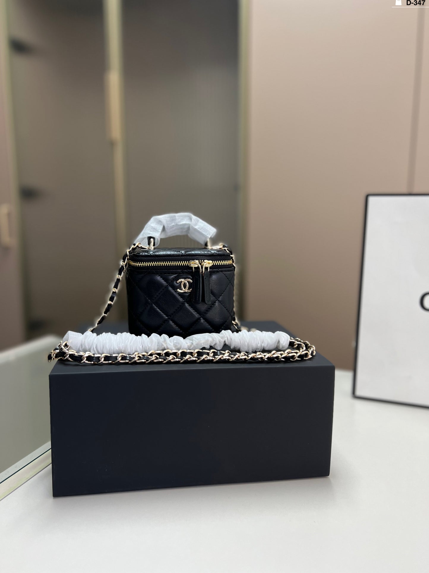 Chanel box bag lipstick bag