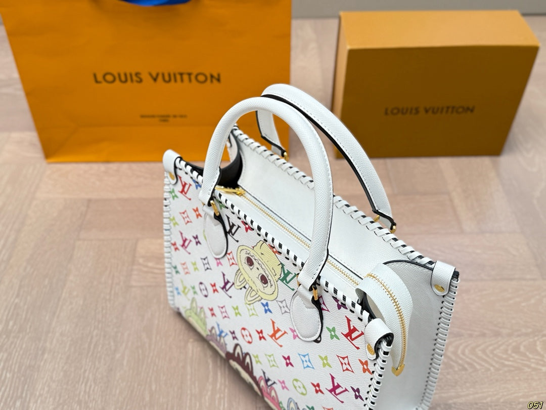 LV Labubu Graffiti Style Limited Onthego Tote Bag