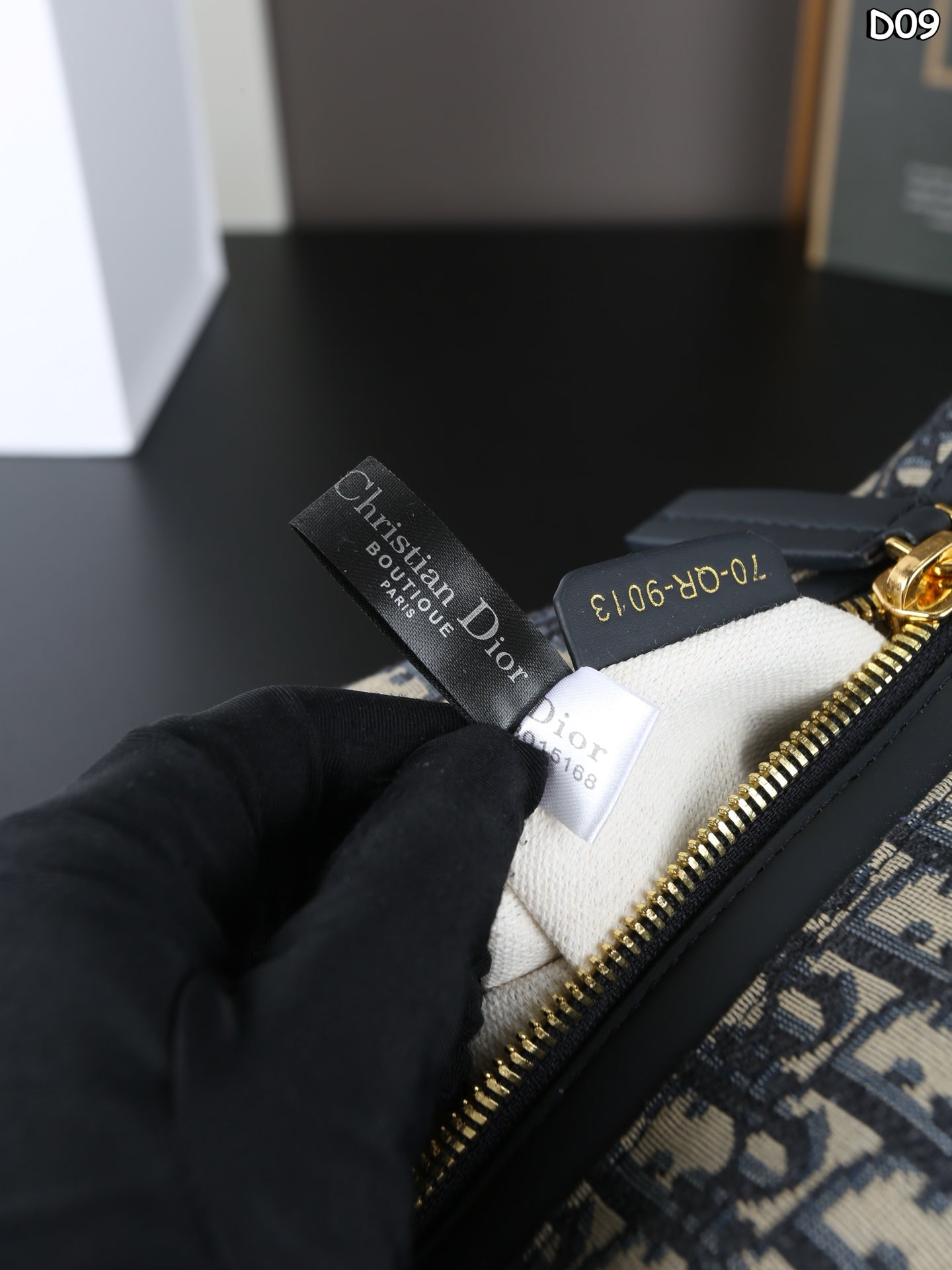 DIOR D-Journey Monogram Embroidered Underarm Shoulder Bag