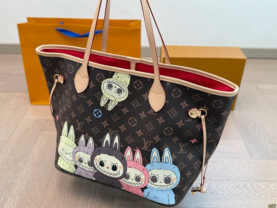 LV New Labubu Graffiti Shopping Bag