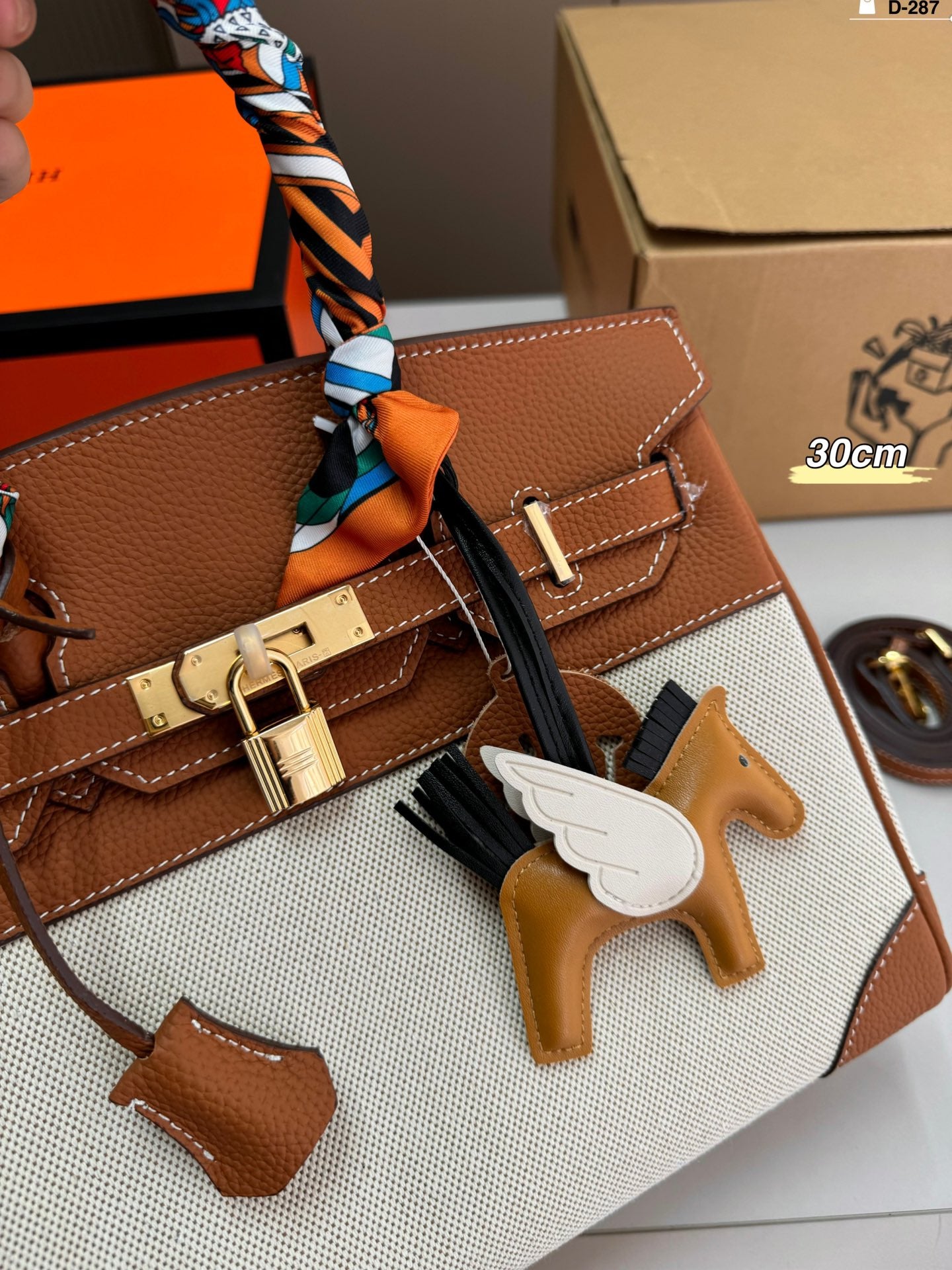 Hermès Birkin canvas bag