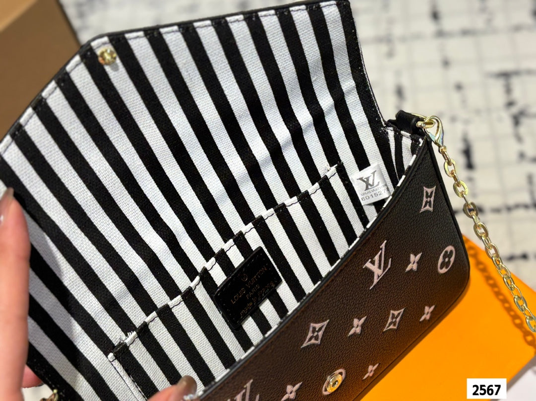 Lv Three-piece Cowhide Set