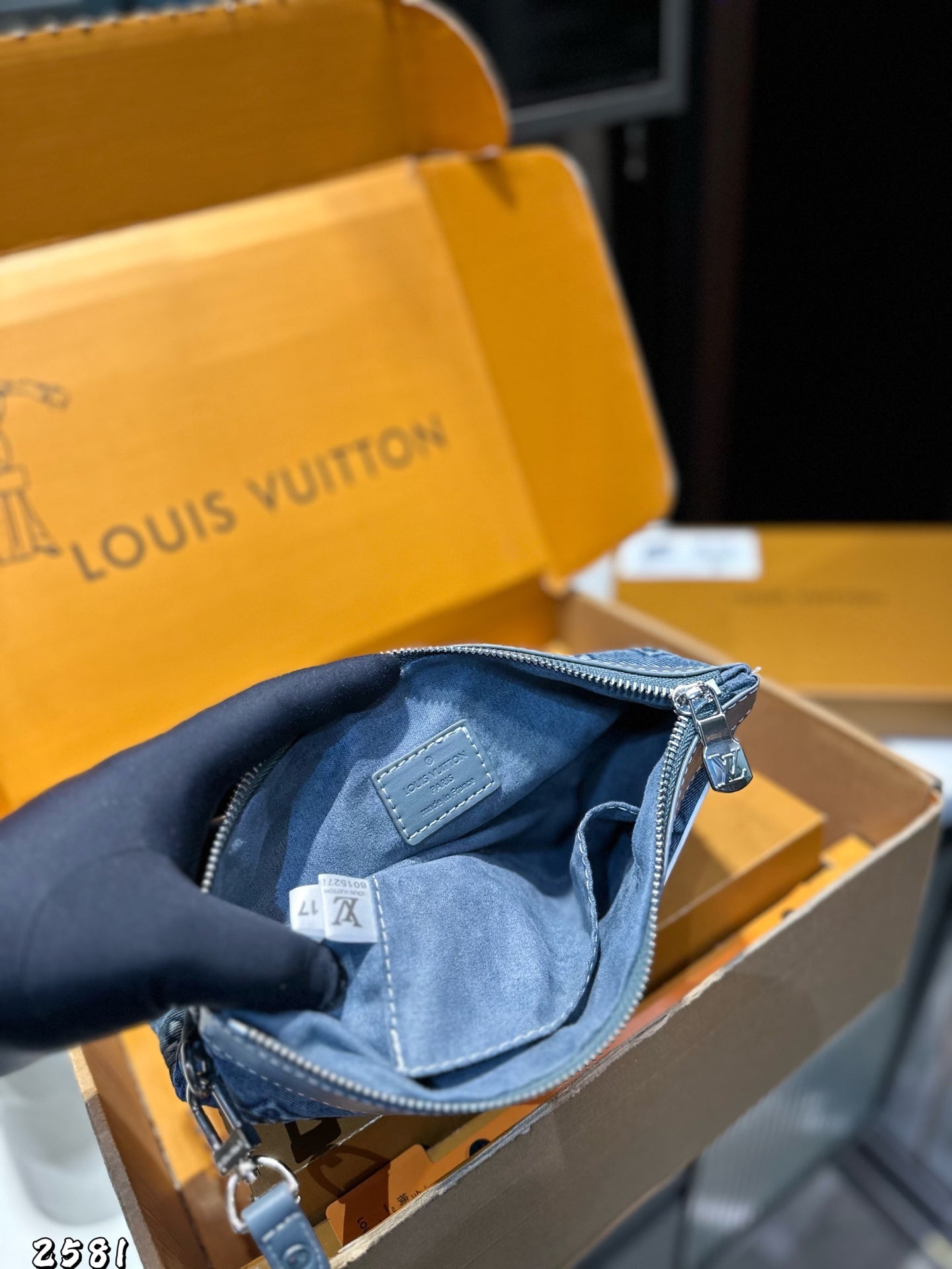 Lv Denim Clutch Handbag