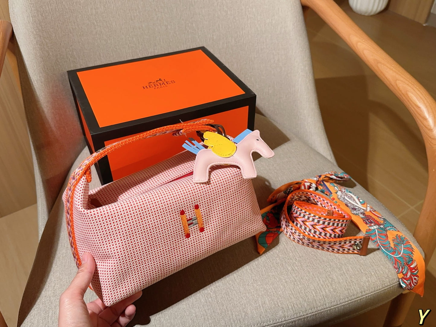 Hermès Wool Lunch Box Bag