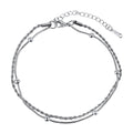 Minimalist Double-Layer Tarnish-Resistant Minimalist Bead Rope Chain Anklet