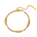 Soleil Atelier // Sculptural Double-Layer Snake Chain & Sphere Bracelet