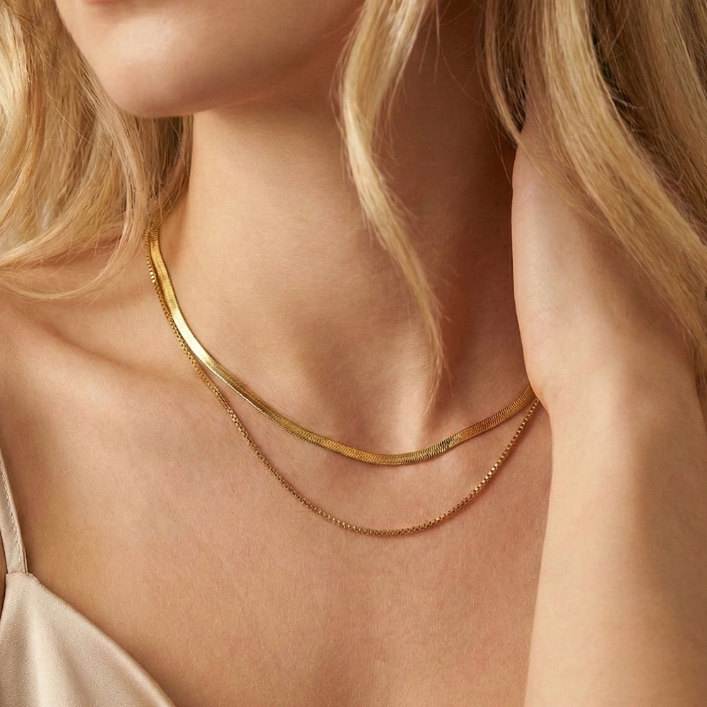 Velvet Meridian // Dual-Texture Herringbone & Fine Cable Choker