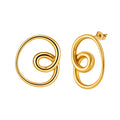 Solar Vortex // Sculptural Abstract Spiral Stud Earrings