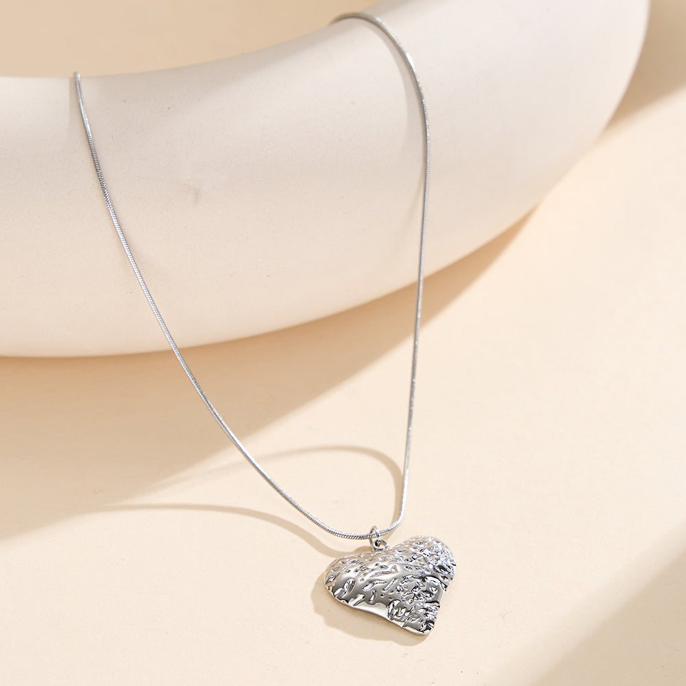 Velvet Amour // Sculptural Molten Heart Pendant Necklace