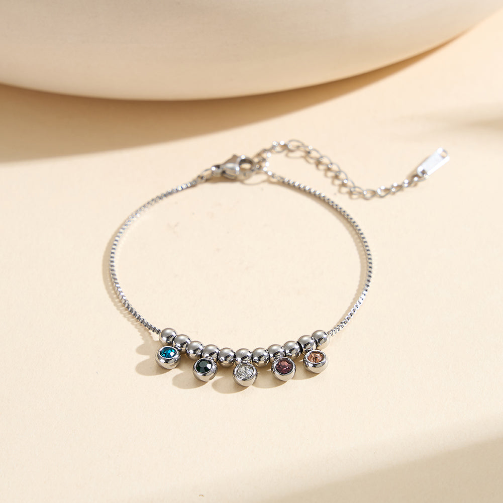 Velvet Rhythm // Colorful CZ Crystal Rainbow Charm Anklet