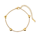 Aura Amour // Sculptural Multi Puffy Heart Charm Anklet