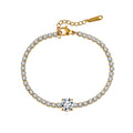 Velvet Rhythm // Solitaire Round CZ Crystal Tennis Bracelet