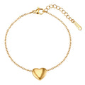 Aura Amour // Sculptural Puffy Heart Charm Bracelet