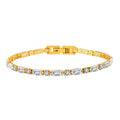 Velvet Rhythm // Alternating Baguette & Round CZ Tennis Bracelet