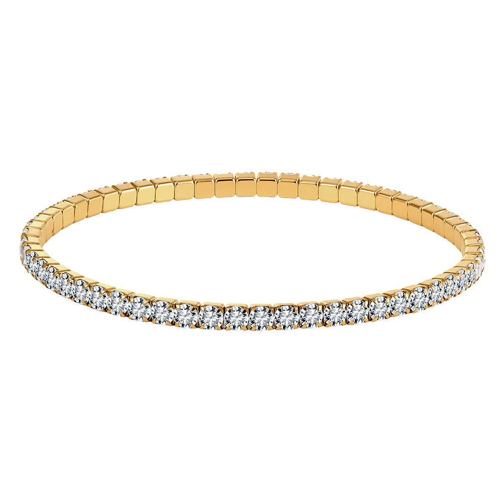 Velvet Rhythm // Clasp-Free Stretch CZ Crystal Tennis Bracelet