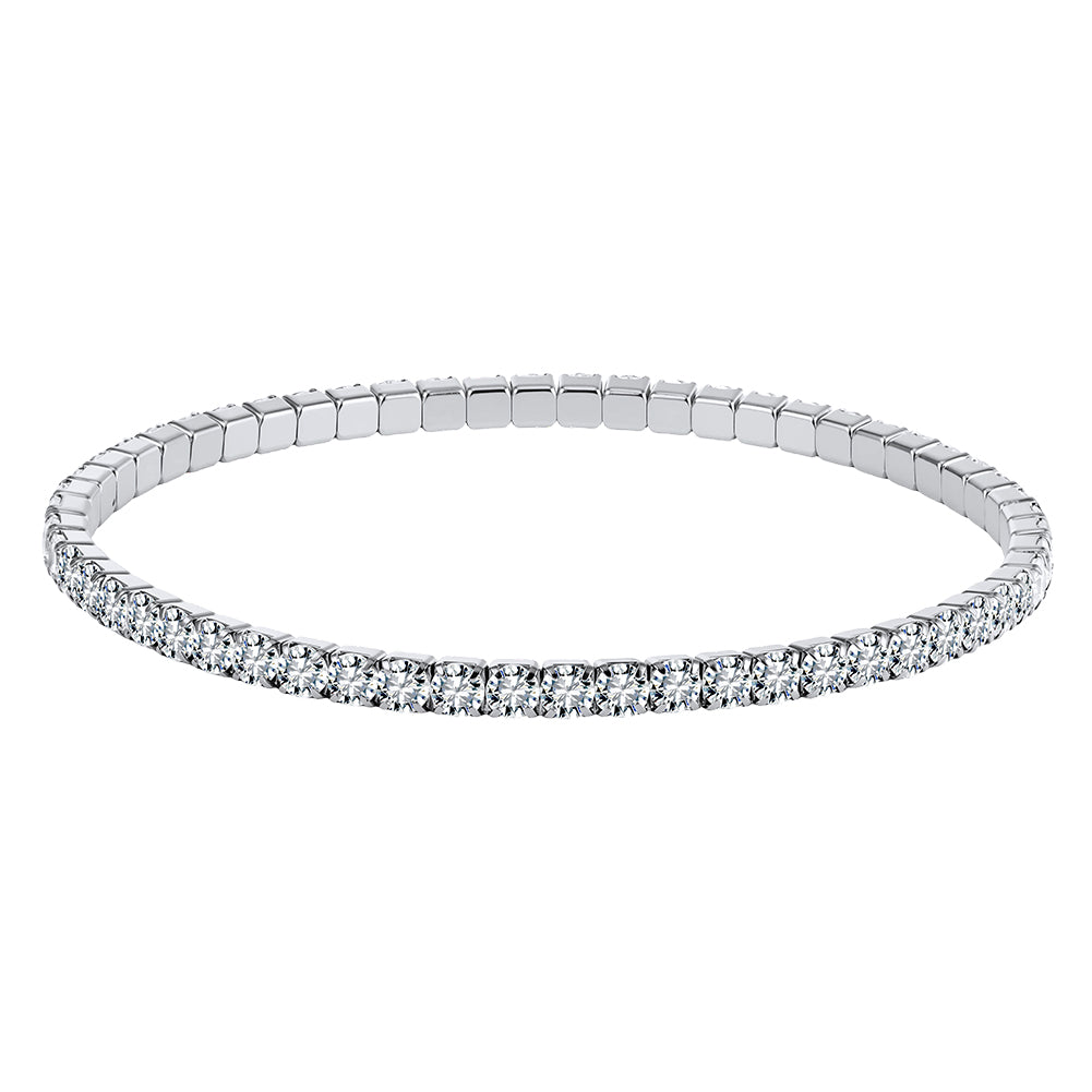 Velvet Rhythm // Clasp-Free Stretch CZ Crystal Tennis Bracelet