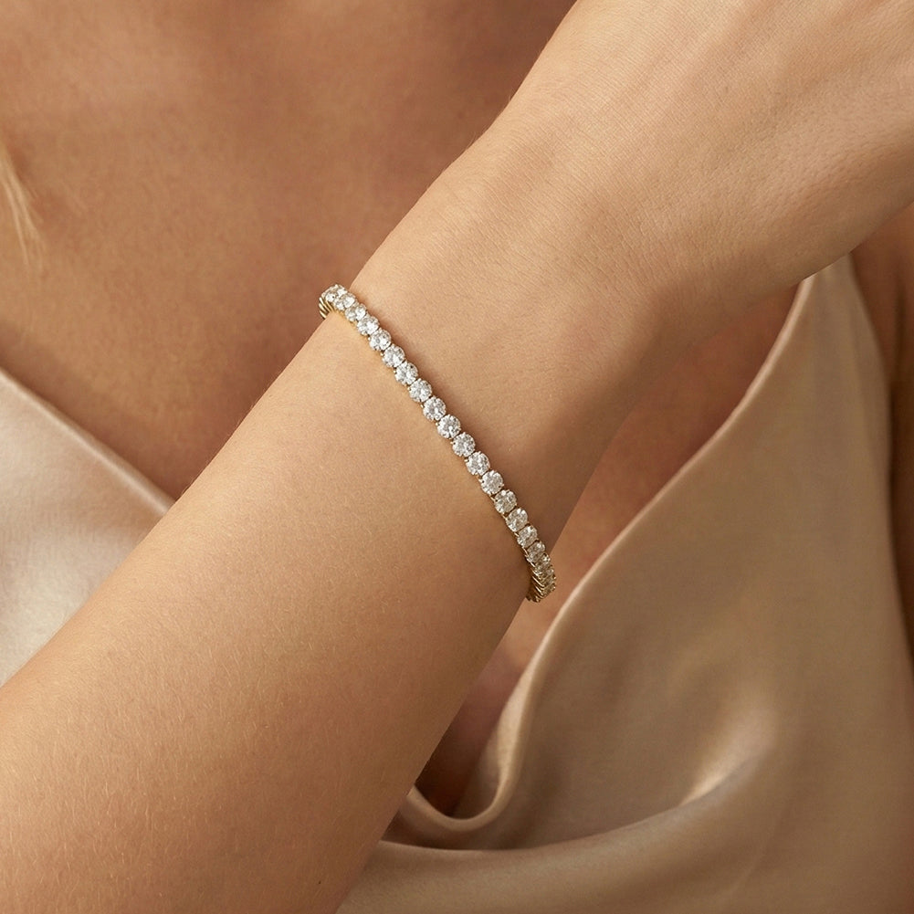 Velvet Rhythm // Clasp-Free Stretch CZ Crystal Tennis Bracelet