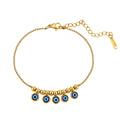 Velvet Oracle // Multi Evil Eye Textured Charm Bracelet
