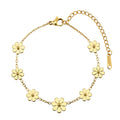 Aura Blossom // Sculptural Five-Petal Flower Charm Bracelet