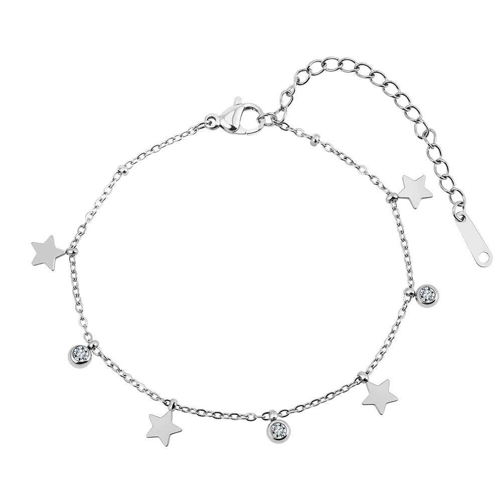 Aura Celestial // Star & CZ Crystal Shimmer Charm Bracelet