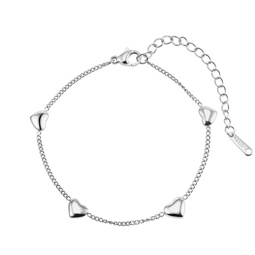 Aura Amour // Sculptural Multi Puffy Heart Charm Bracelet