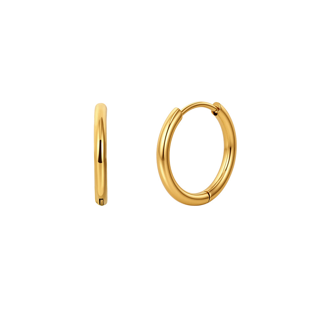 Velvet Meridian // Minimalist Plain Huggie Hoop Earrings