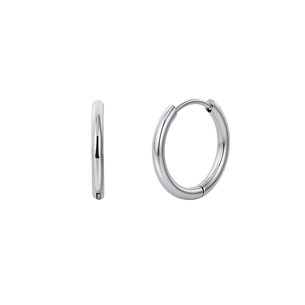 Velvet Meridian // Minimalist Plain Huggie Hoop Earrings