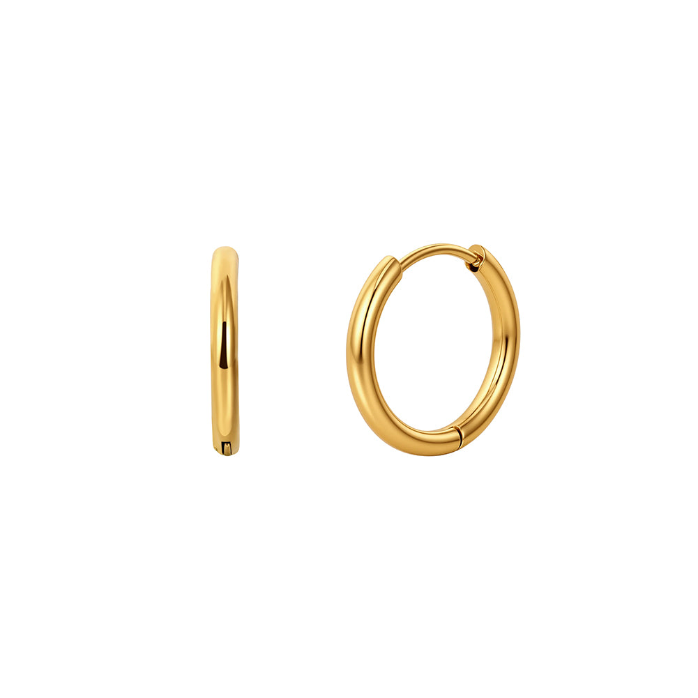 Velvet Meridian // Minimalist Plain Huggie Hoop Earrings